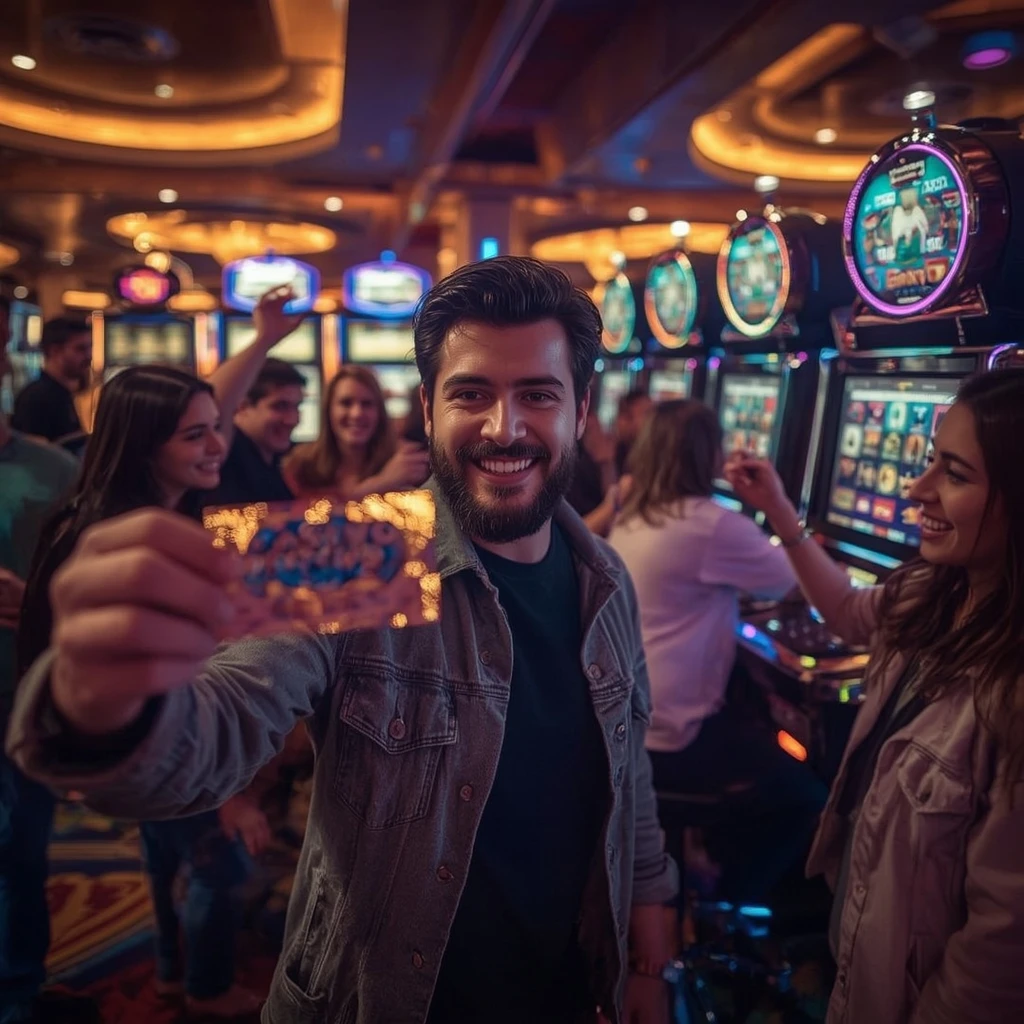 une personne tenant un bonus de Jackpot Bob Casino
